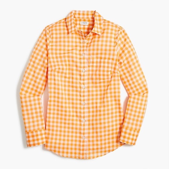 J. Crew Factory Petite Gingham Button-up Shirt in Signature Fit XS - Picture 6 of 6
